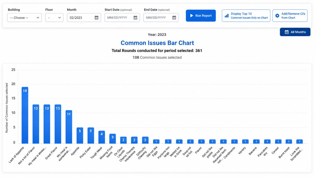 Common Issues Bar Chart