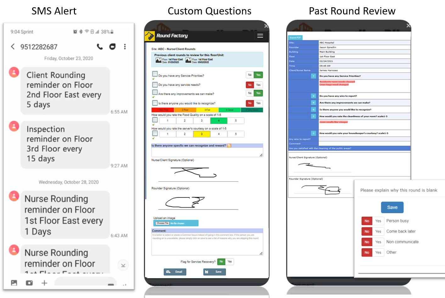 Food Service Client/Nurse Rounding