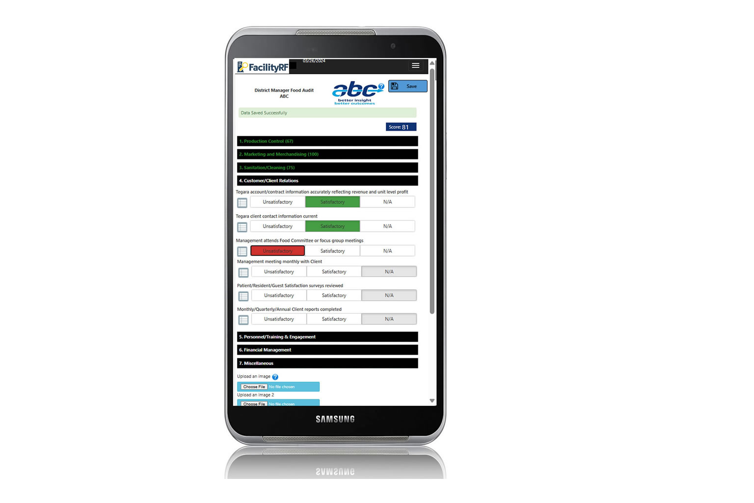Food Service District Manager Audit