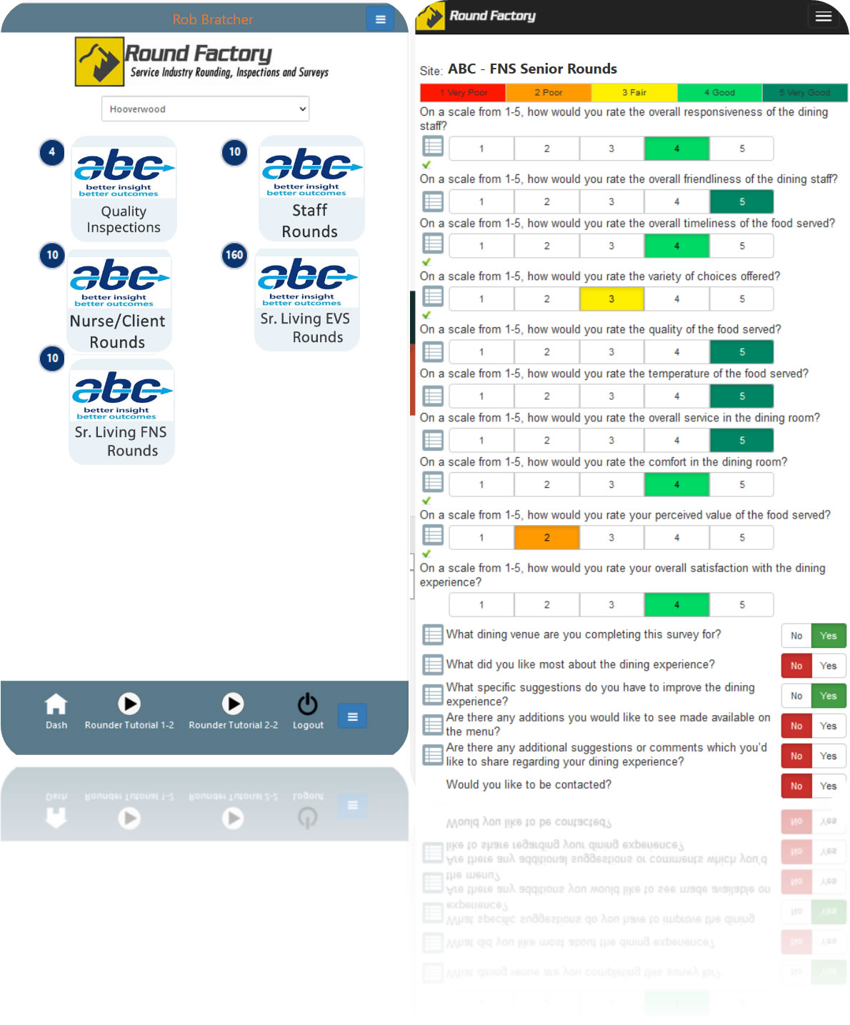 Sr. Living Resident Food Service Rounds