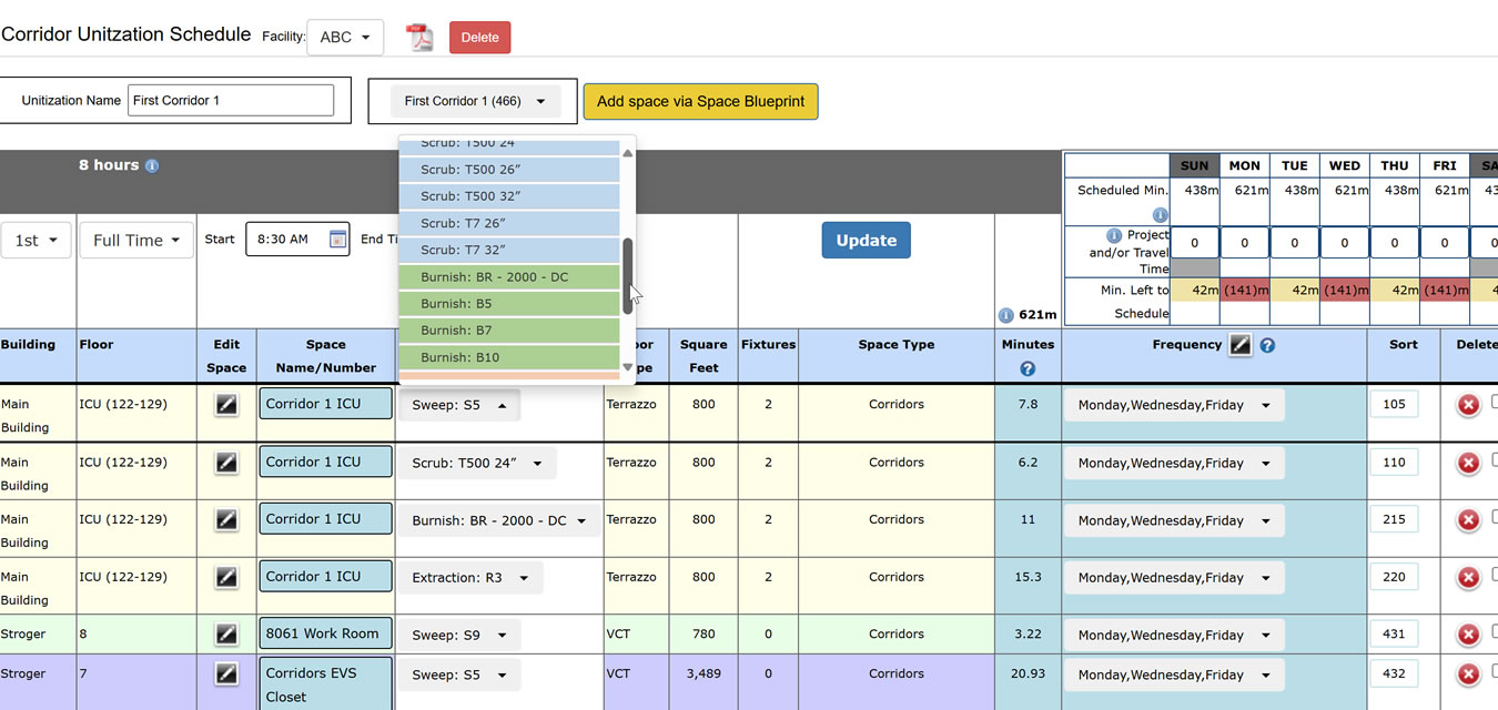 Floor Tech Unitization Schedule 